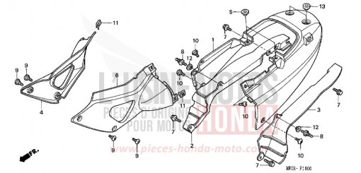 MOULURE DE SIEGE/COUVERCLE LATERAL XL1000V2 de 2002